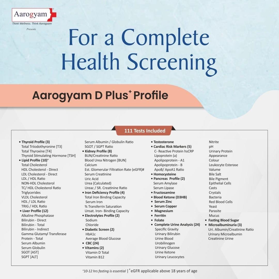Aarogyam D Plus Profile with UTSH 